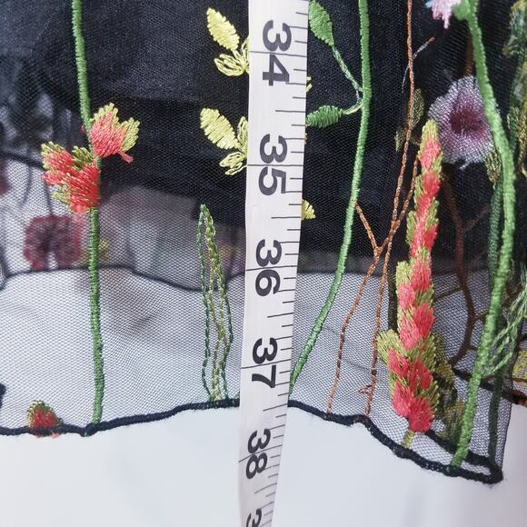 Mac Duggal Floral Embroidery Fit and Flare  Mini Dress Fairy-core Whimsical - Picture 8 of 11